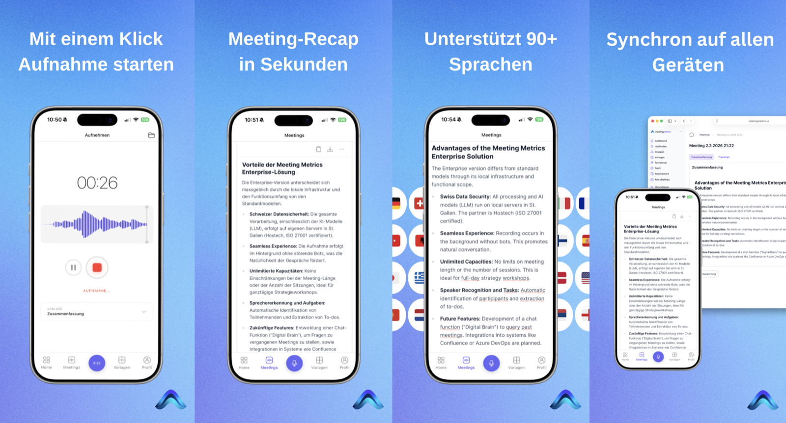 Meeting Metrics iOS App im App Store und in der App