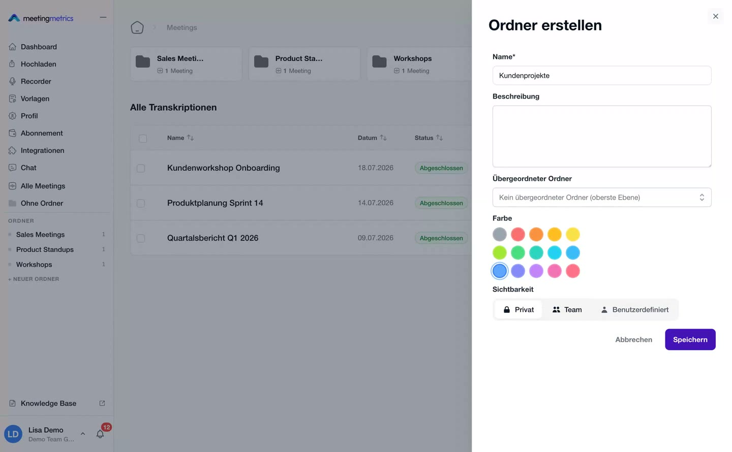 Preview image: Folders & visibility
